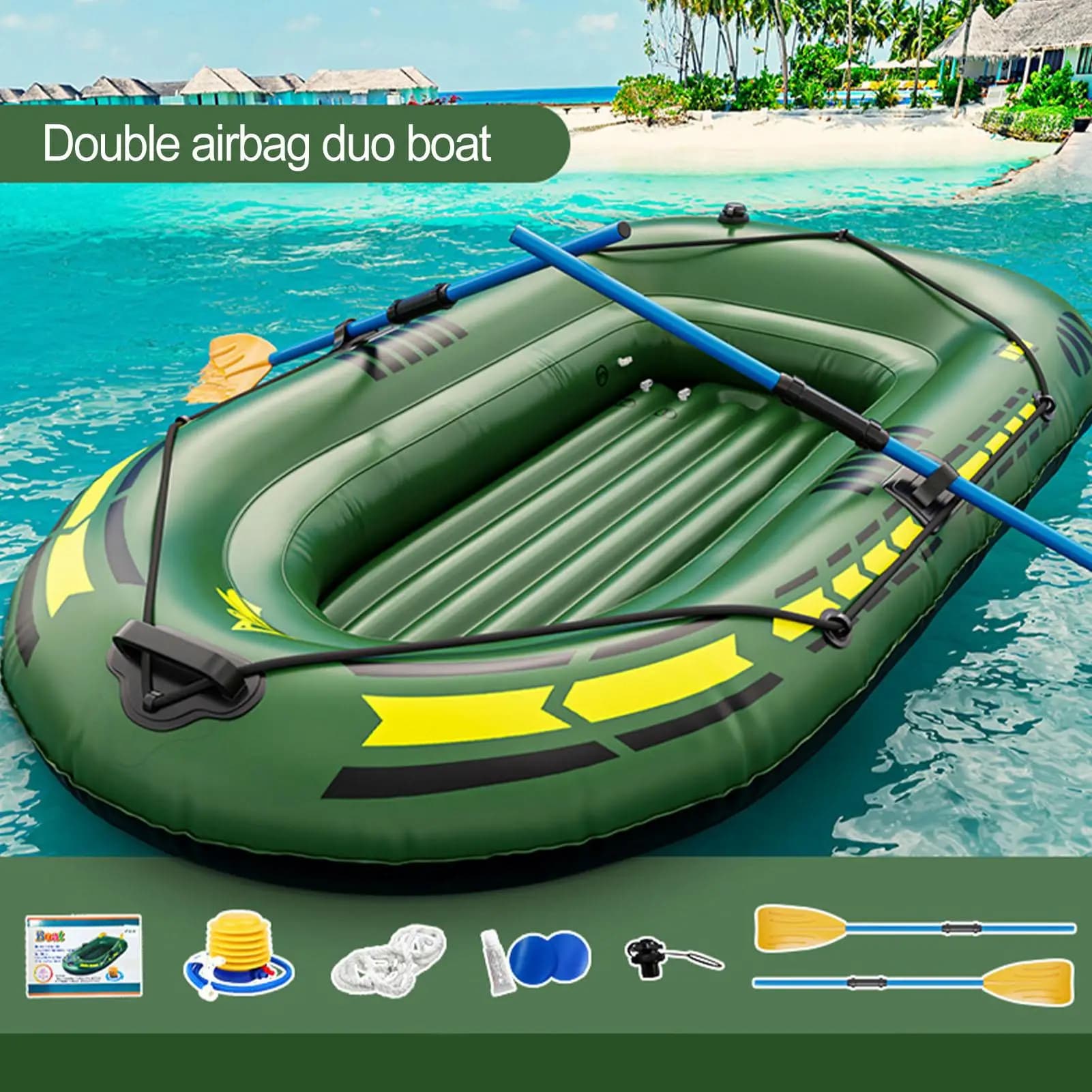 Radeau gonflable pêche et rafting - Bateau portable kayak gonflable pour activités extérieures