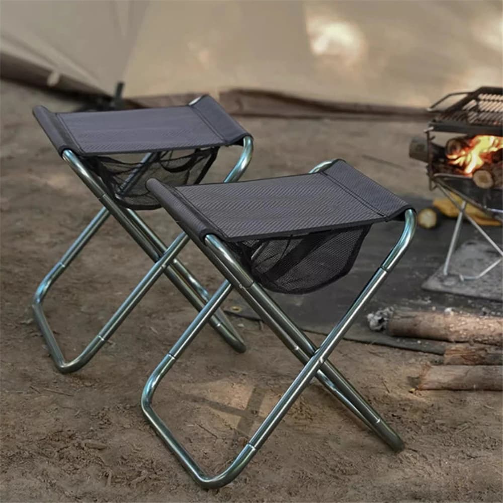 Tabouret pliant ultra léger pêche camping - Banc portable adulte randonnée pique-nique transport pliable