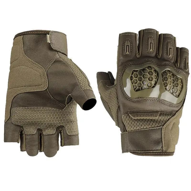 Gants tactiques demi-doigts été : antidérapants, résistants, protection chocs, pêche sportive