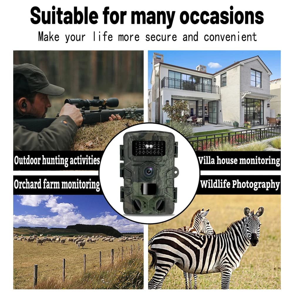 Caméra observation animaux PR700 étanche IP66 multifonction jour nuit pour vidéos chasse extérieure