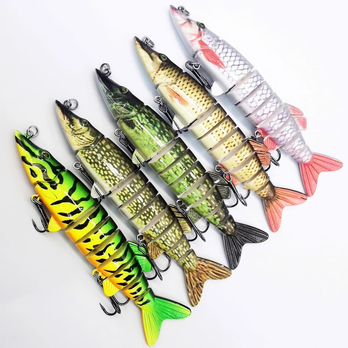 Leurre Souple Bionic Multi Articulé à Nage Lente pour Bass et Truite en Eau Douce et Salée