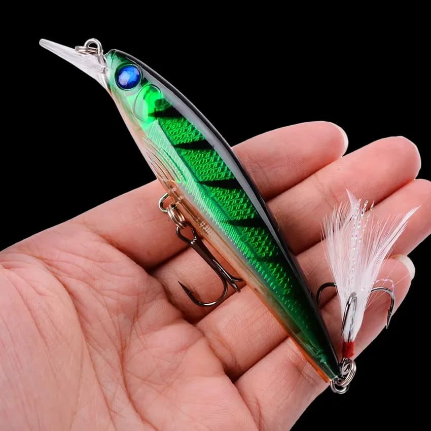 Leurre dur Laser Minnow 11cm 13g crankbait japonais pour pêche, wobblers et swimbait artificiel