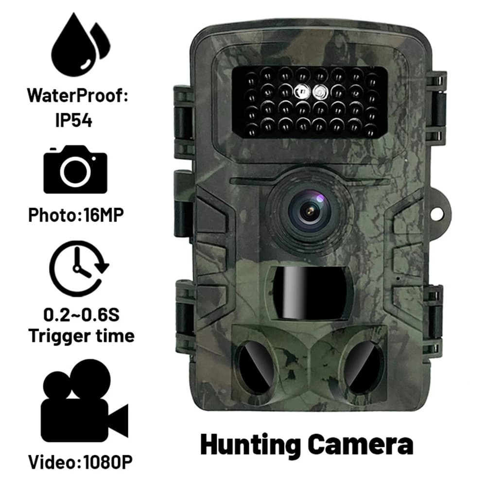Caméra trail 1080P 16MP étanche vision nocturne infrarouge pour surveillance faune HD