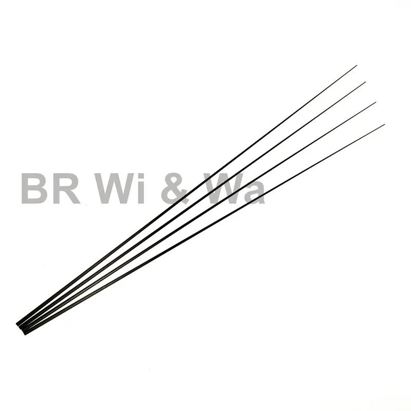 4 pointes carbone brut 50cm BR Wi & Wa pour montage cannes - Composants réparation bricolage pêche DIY