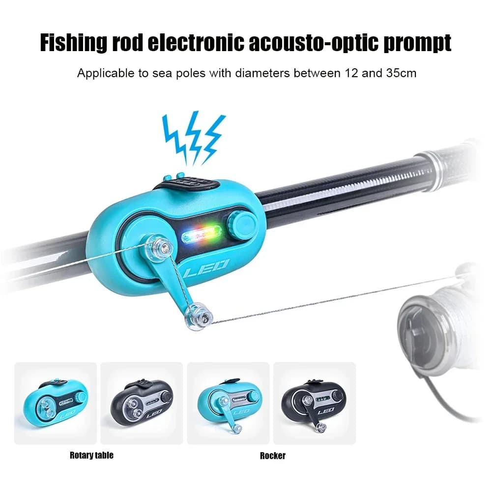 Alarme électronique buzzer avec lumière et son pour pêche à la carpe - Clip de canne et outil à clochette