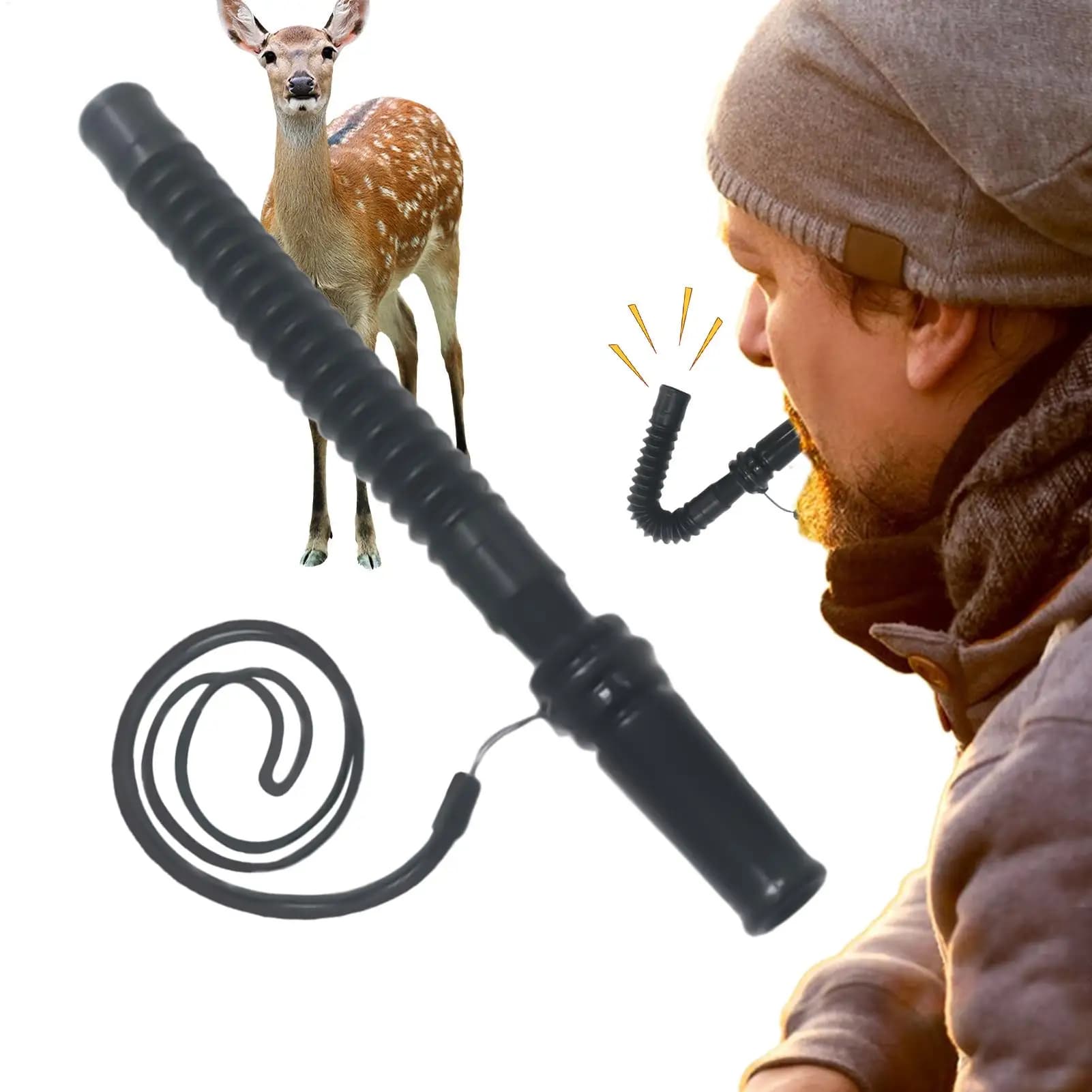 Appel de biche réaliste avec dragonne - Appât de chasse portable pour terrain montagneux et vocalisations