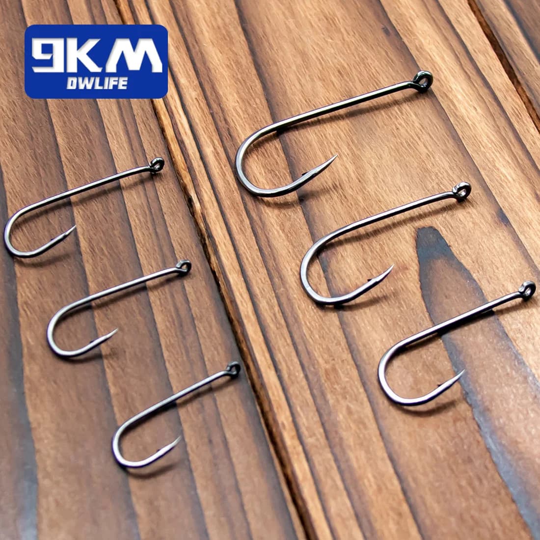 Hameçons baitholder pour carp fishing avec appât vivant, tige longue et bec anti-décrochage - Lot de 9KM