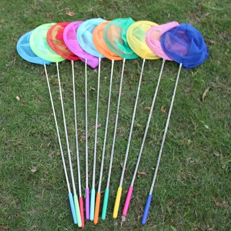 Filet à insectes rétractable pour enfants - Jeu de pêche portable papillons libellules jouet éducatif extérieur
