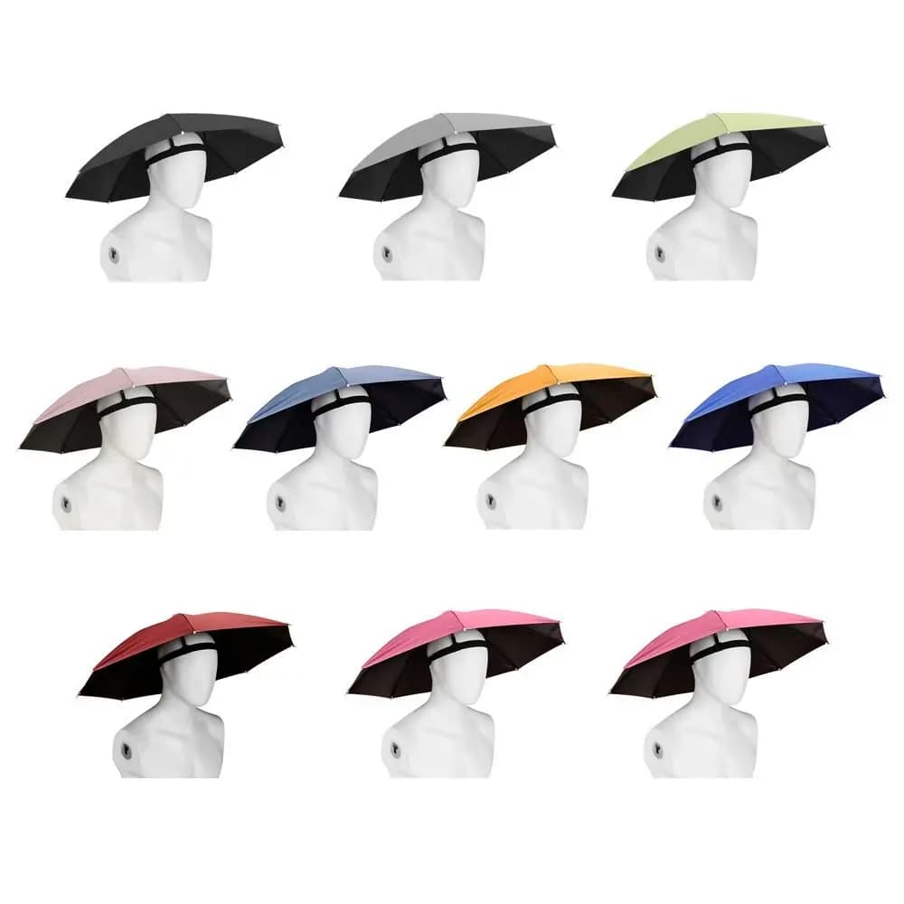 Chapeau parapluie pliable pêche anti-vent - Protection soleil et pluie pour camping plage