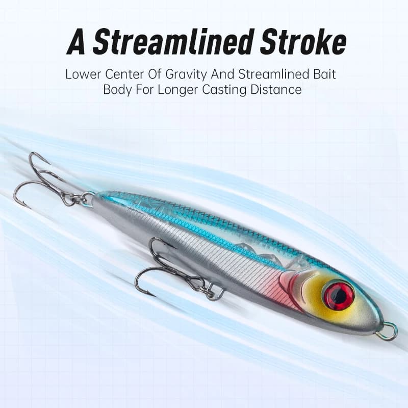 Leurre stickbait coulant LEYDUN MINISTRE JACK 105mm 23g pencil nageur pour bar mer wobblers