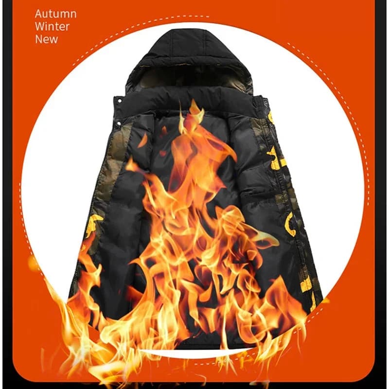 Veste sans manches coton chaude hiver avec chapeau amovible - Veste de travail homme qualité 5XL