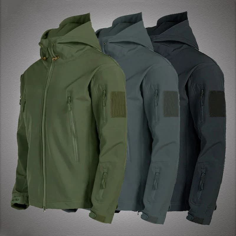 Veste softshell militaire peau de requin pour homme - Coupe-vent imperméable tactique avec capuche
