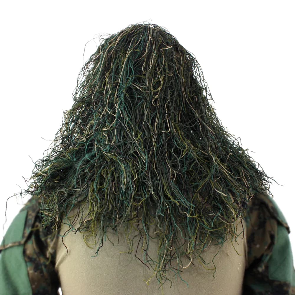 Cagoule camouflage ghillie filet anti-moustiques pour observation oiseaux photographie nature chasse pêche