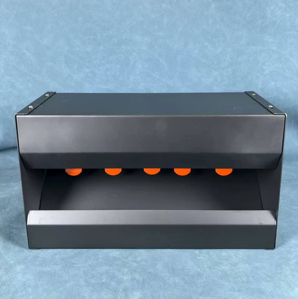 Piège à plombs taille moyenne 32x18cm avec 5 plaques cibles 2mm pour airgun et entraînement