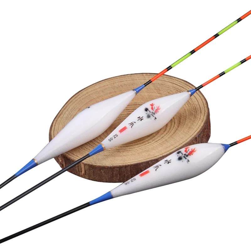 Set pêche débutant 3 flotteurs + perles tubes ligne porte-flotteur nano rivière lac