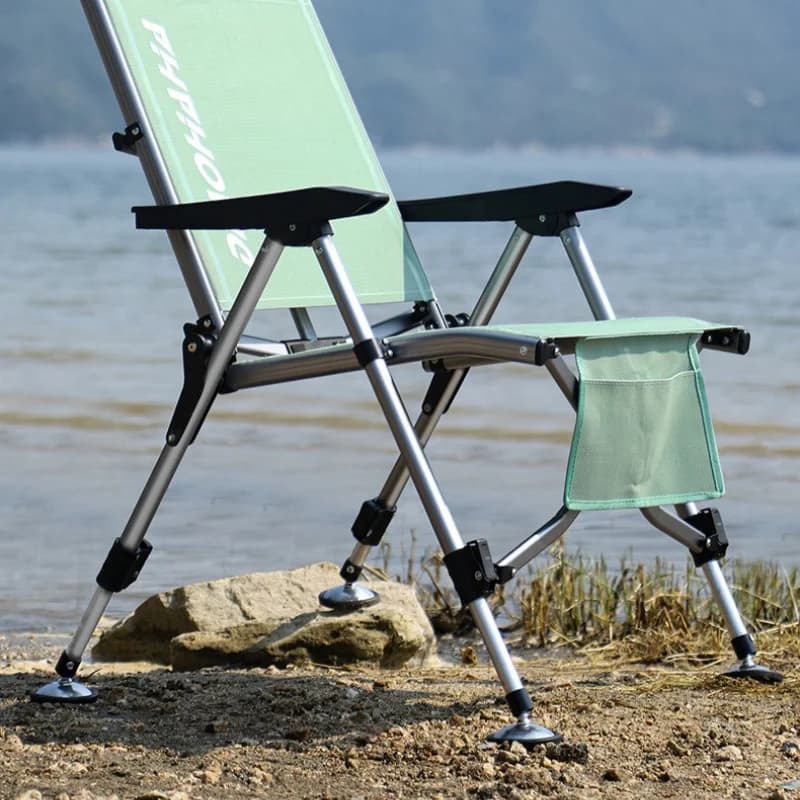 Chaise pêche pliante tout-terrain légère - Équipement portable pour camping et voyage pêche