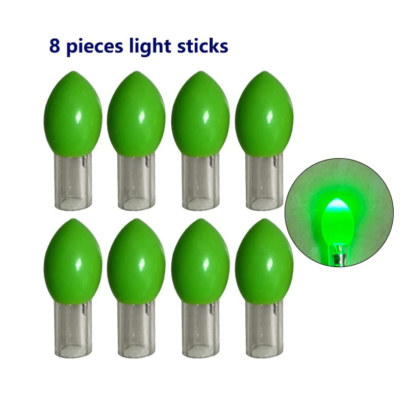 8 bâtons luminescents électroniques sans pile pour pêche en mer nocturne