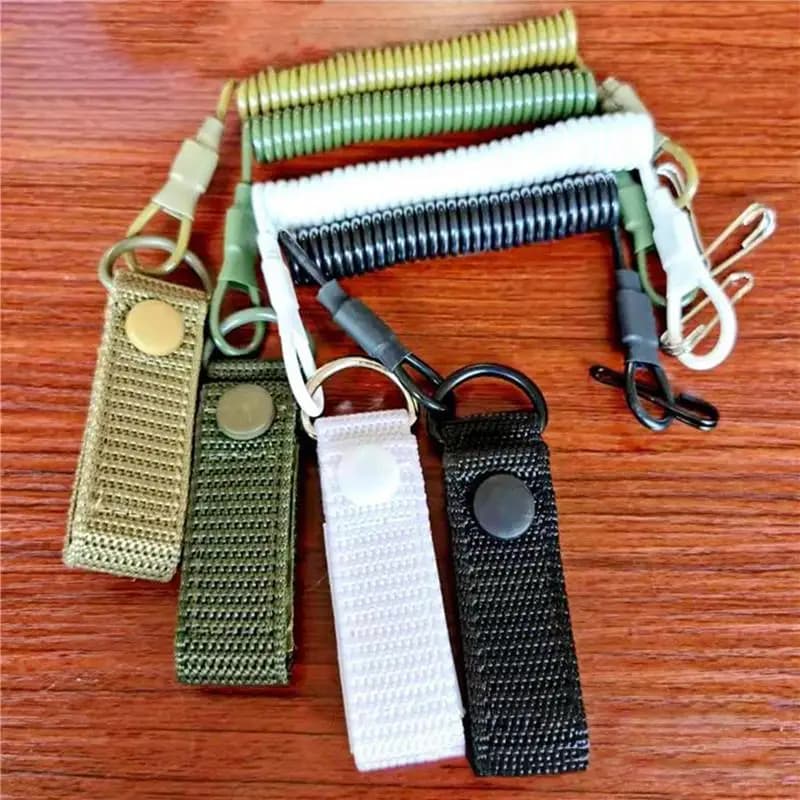 Lanière anti-perte élastique pêche chasse - Corde sécurité oxford pour clés lampe accessoires