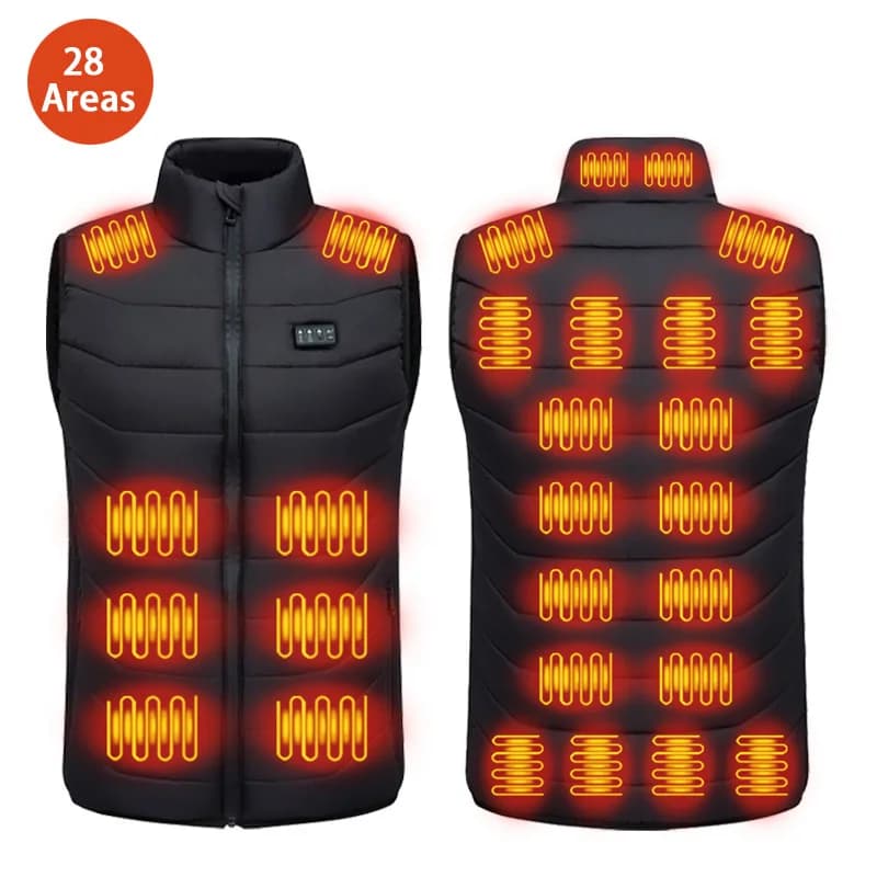 Gilet chauffant USB homme et femme pour la pêche hivernale, veste sans manches intelligente
