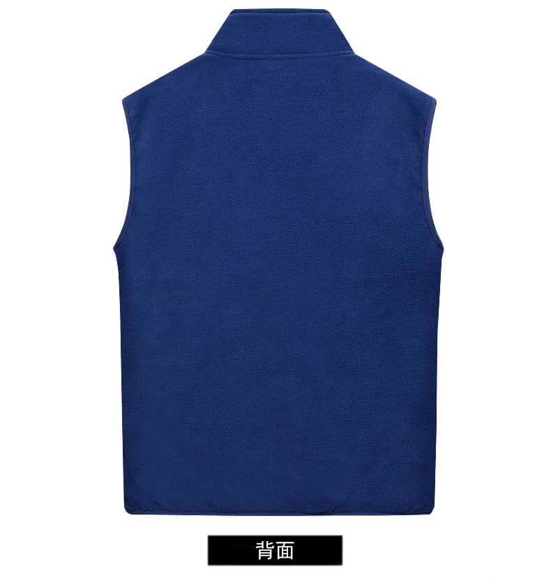 Gilet chaud sans manches laine mouton cachemire automne pêche col montant décontracté oversize homme