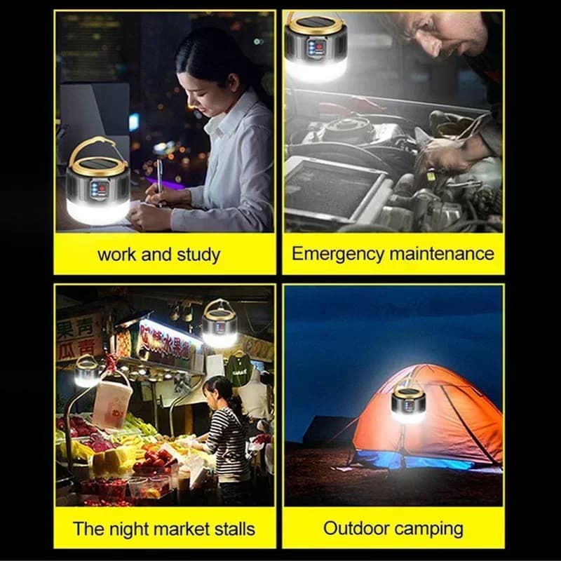 Lampe de camping rechargeable power bank étanche avec télécommande pour pêche nocturne et bivouac