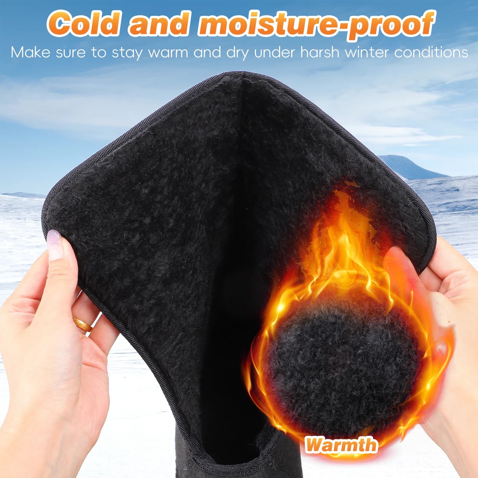 Doublures thermiques chaudes imperméables pour chaussures pêche hiver randonnée temps froid