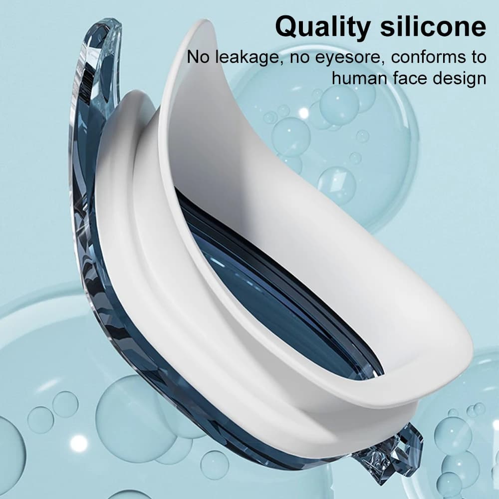 Bonnet et lunettes de natation adulte HD anti-buée étanches silicone anti-UV