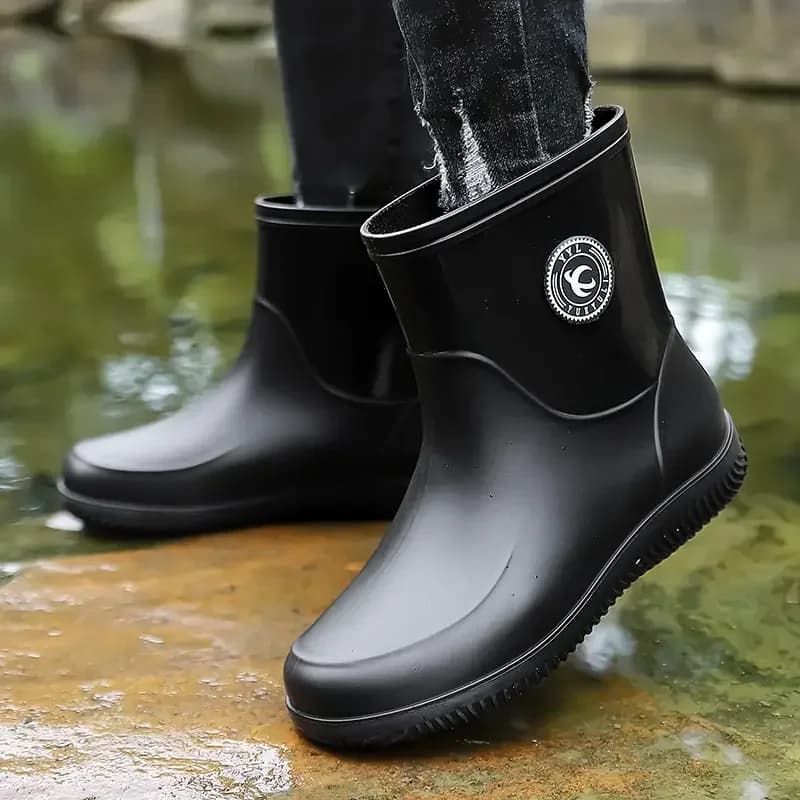 Bottes de pluie homme légères randonnée loisirs extérieur antidérapantes pêche travail