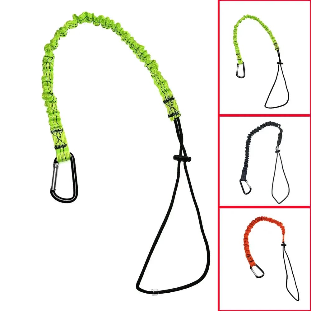 Laisse de sécurité avec mousqueton pour pagaie SUP kayak pêche - Corde enroulée pour canne à pêche