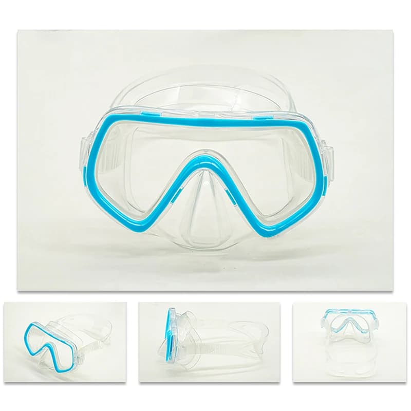 Masque de plongée panoramique HD anti-buée - Jupe silicone avec couvre-nez - Équipement natation