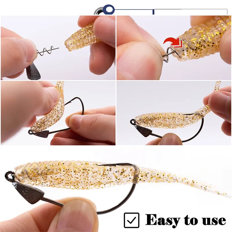 Têtes plombées Mrlurion 3.5g à 21g avec hameçon et spinner pour leurres souples pêche carnassier