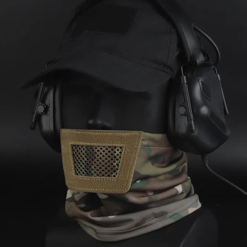 Masque de chevalier pliable - Masque de protection demi-visage pour tir, pêche et entraînement outdoor