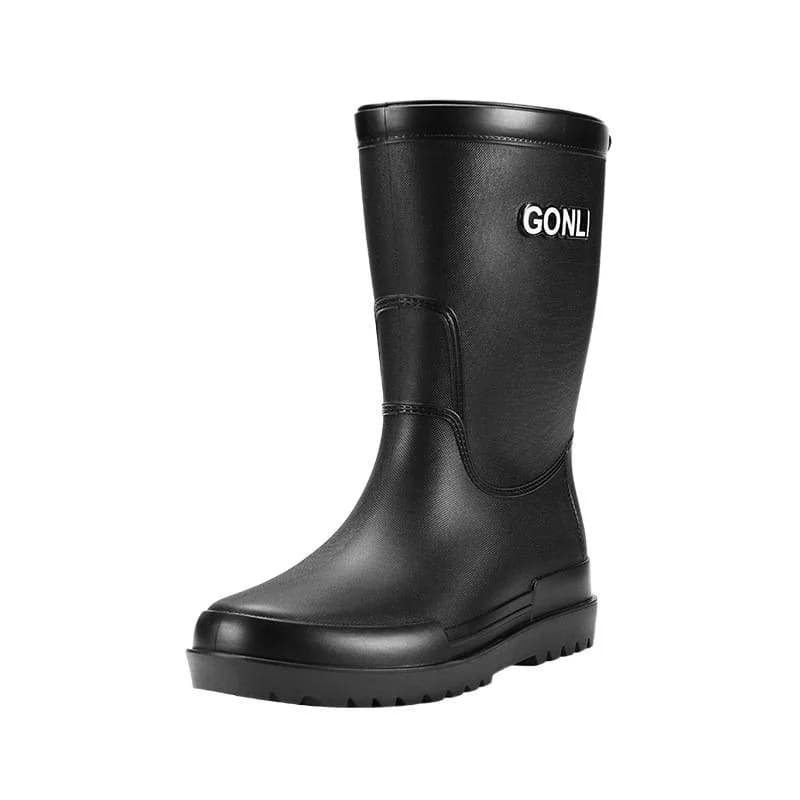 Bottes mi-mollet polaire pêche homme imperméables antidérapantes lavage auto travail toutes saisons