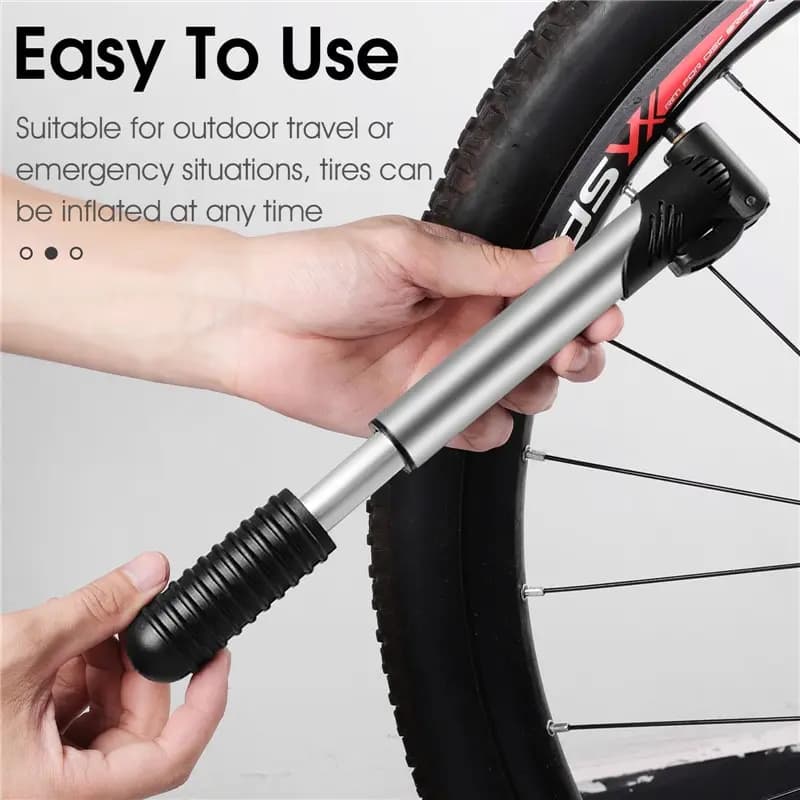 Pompe à main portable WEST BIKING mini - Accessoire vélo pour pneus Schrader Presta VTT route pêche