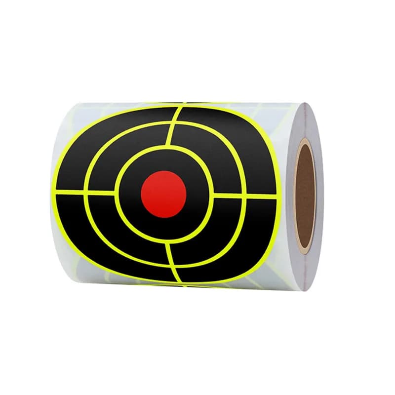 Autocollants cibles réactives 3 pouces fluo jaune impact - Cibles pour BB, plombs et airsoft