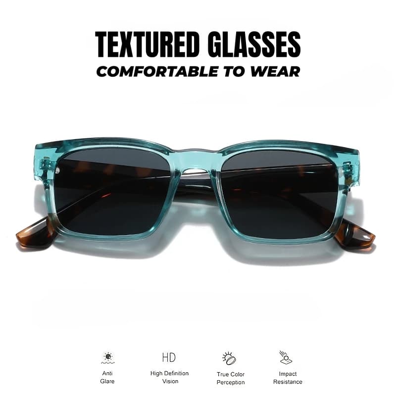 Lunettes de soleil rétro punk pêche - Cadre carré protecteur UV400 unisexe pour aventures extérieures