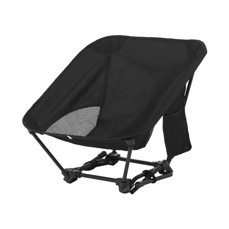 Chaise pliante carrée 4 pieds stable - Structure fer léger en croissant plus stable que tabouret triangulaire