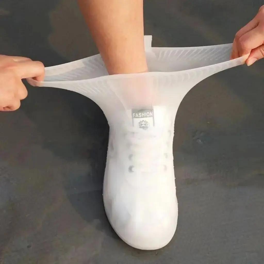 Protège-chaussures silicone imperméable antidérapant réutilisable pluie outdoor France