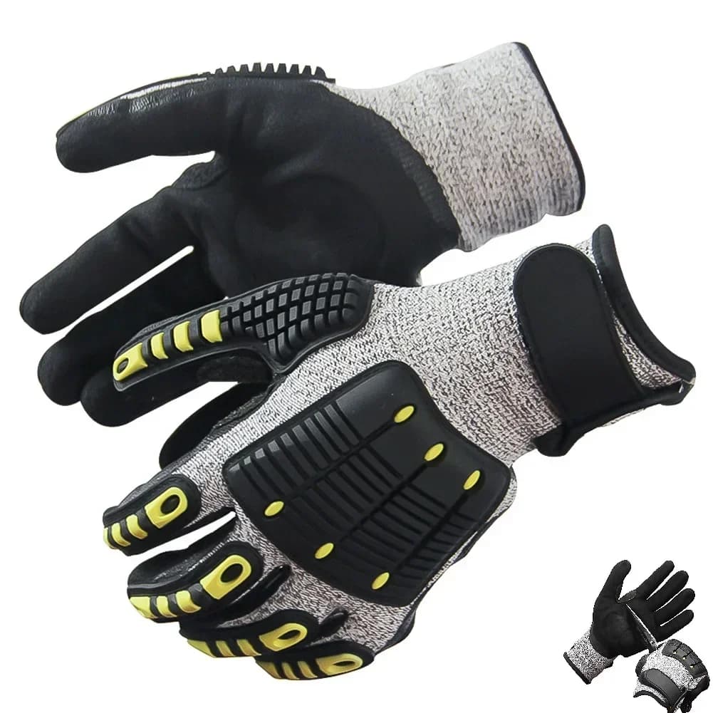Gants de sécurité TPR anti-coupure - Protection vibration choc cyclisme secours outdoor