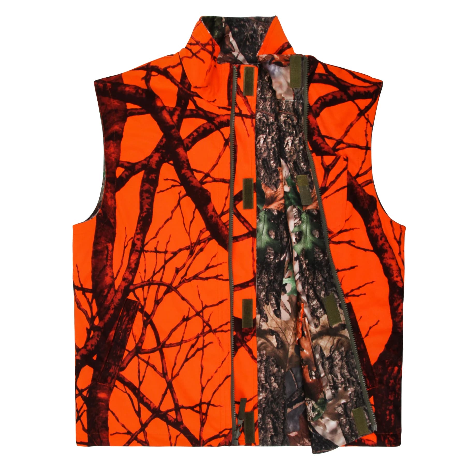 Veste de chasse camouflage orange GUGULUZA - Reversible pour pêche, randonnée et camping outdoor