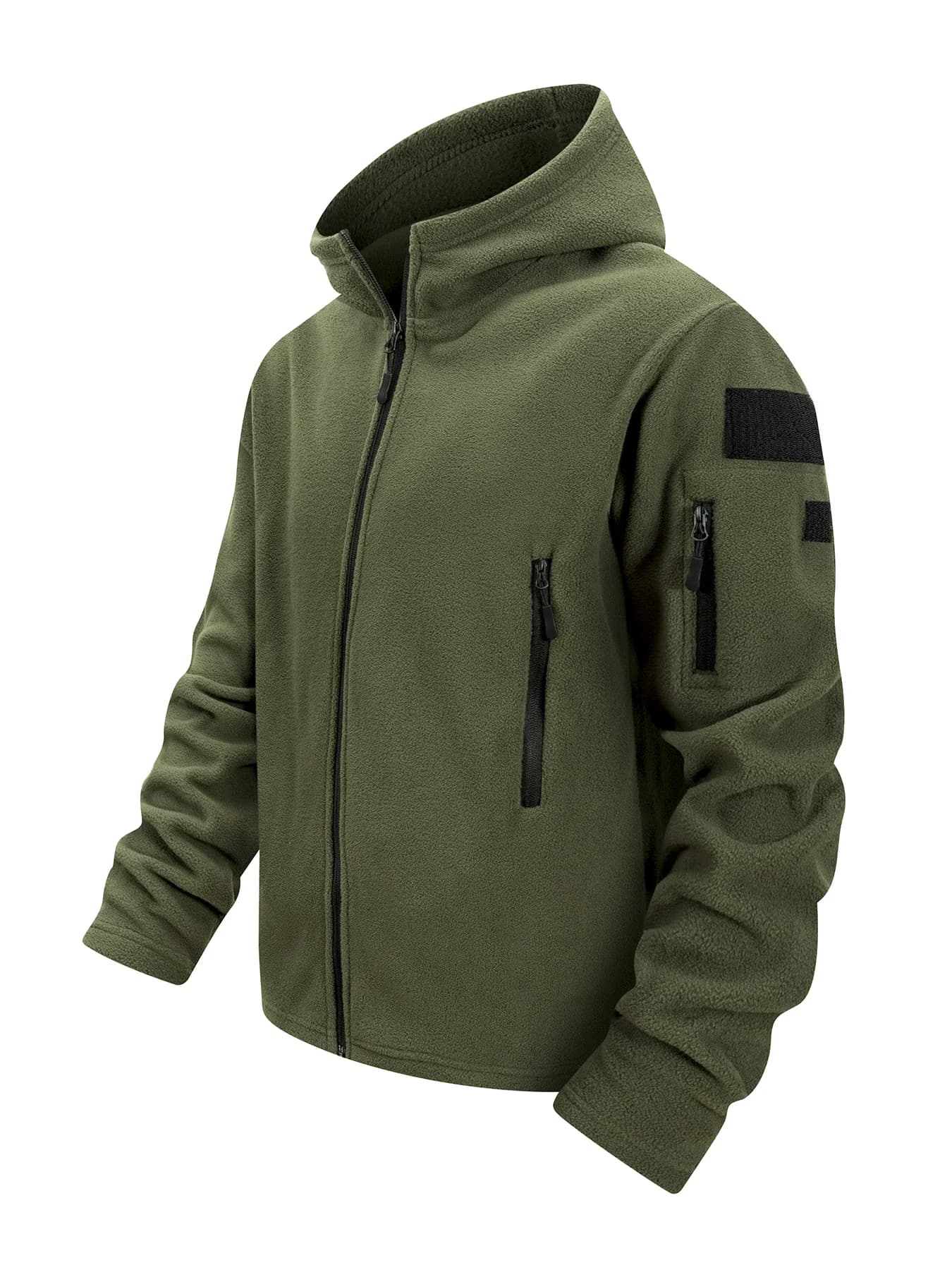 Veste de pêche polaire tactique chaude avec capuche - Taille S-3XL pour pêche hivernale