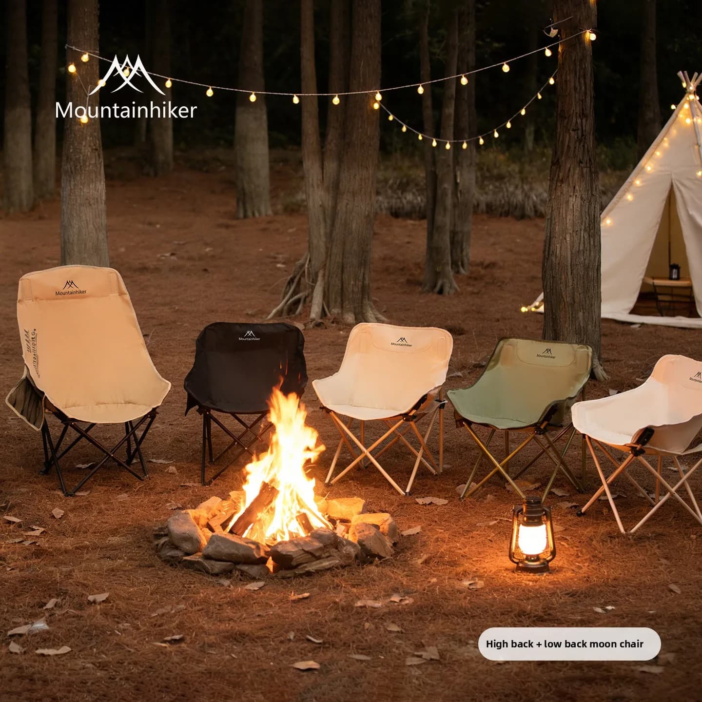 Fauteuil pliant pêche plage léger Moon Chair - Siège camping portable pour loisirs extérieurs
