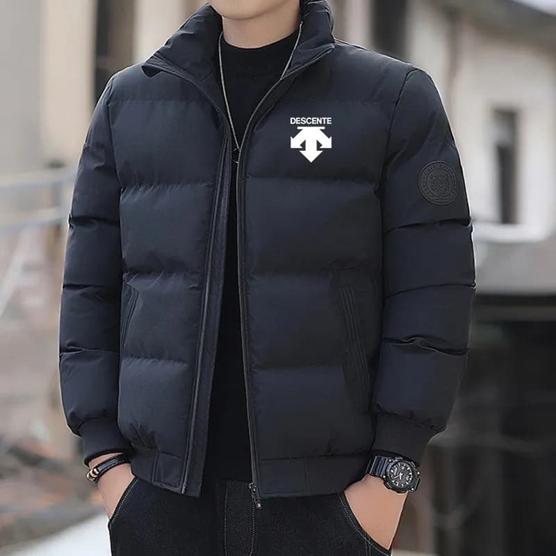 Veste matelassée homme logo tête de tigre 2026 - Parker court et épais pour pêche hivernale fashion