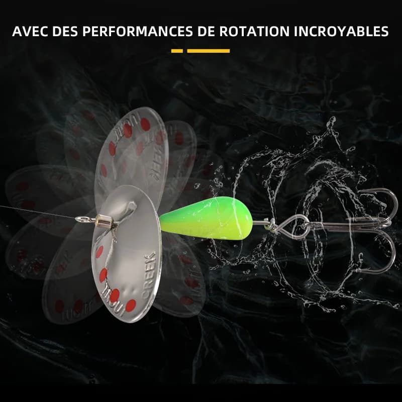 Leurre métallique tournant BLUX AR-S Blade 3,5g cuivre pour truite de rivière et pêche en creek