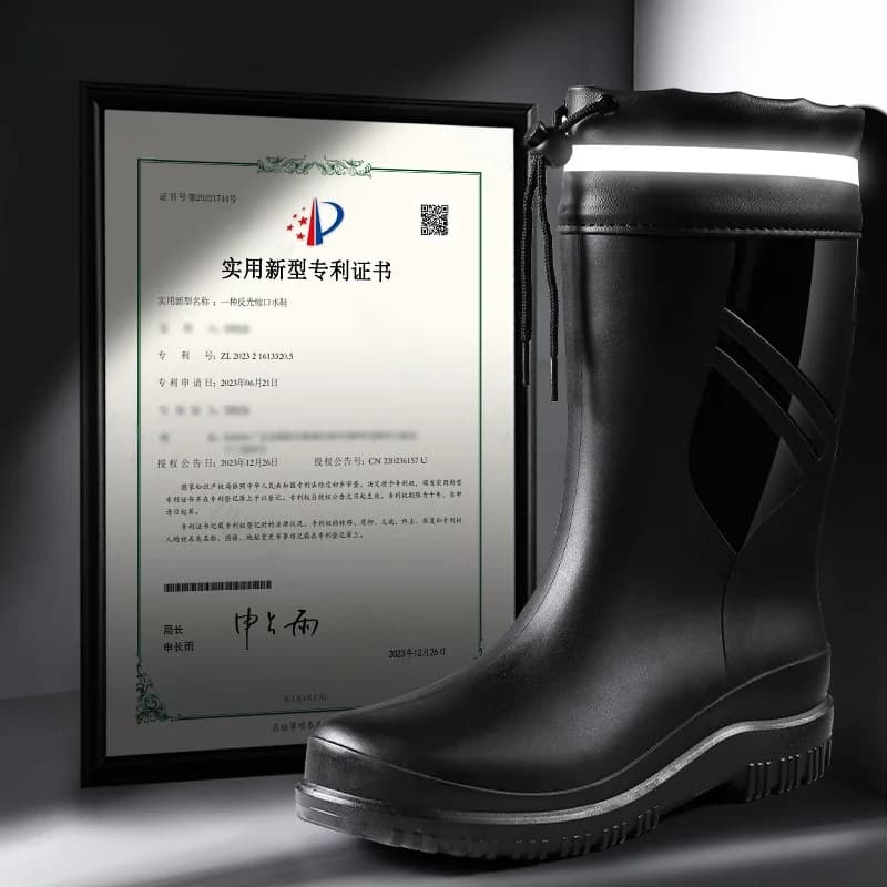 Bottes de pêche homme High-Tube imperméables anti-dérapantes renforcées pour chantier et fruits de mer
