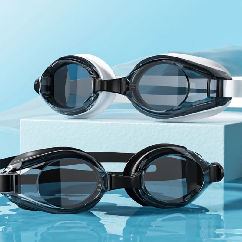 Lunettes de natation adultes HD étanches anti-buée protection UV unisexe style tendance piscine mer