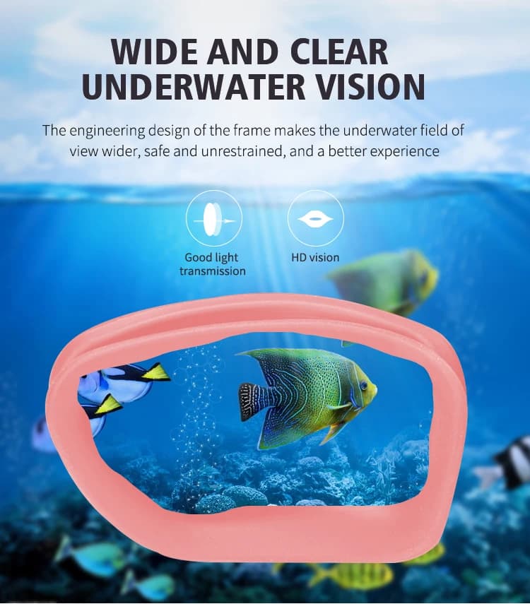 Lunettes de natation enfant 3-15 ans grande monture HD vision anti-buée étanches confortables