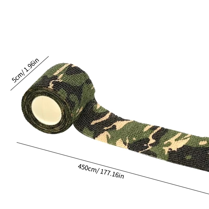 Ruban camouflage DIZETION extensible non-tissé extérieur protection doigts mouvement élastique chasse pêche