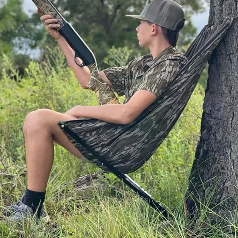 Chaise camouflage pêche et chasse suspendue arbre - Hamac portable léger pour camping