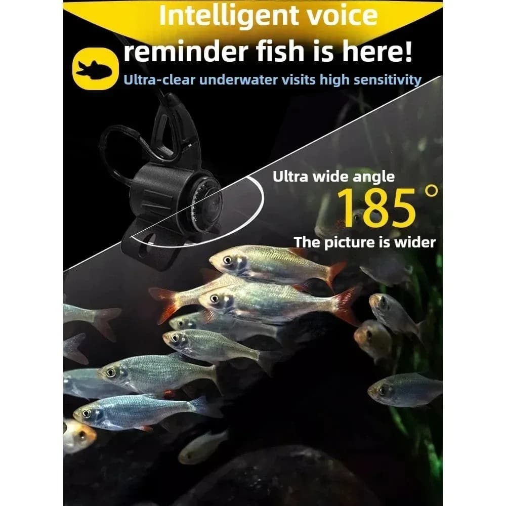 Caméra pêche 4K sous-marine 5 pouces avec enregistrement vidéo et fonction alerte poissons écran HD vision nocturne